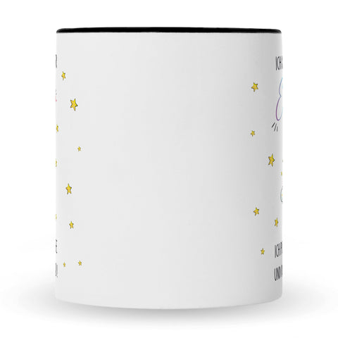 Bedruckte Tasse mit Spruch Königin der Einhörner