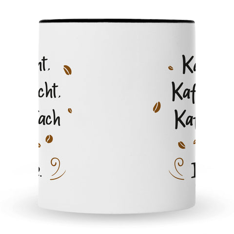Bedruckte Tasse mit Spruch Kaffee redet nicht