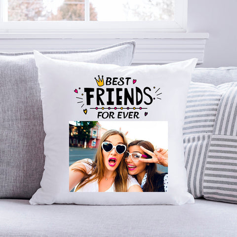 Bedrucktes Kissen im Best Friends For Ever Design mit eigenem Foto
