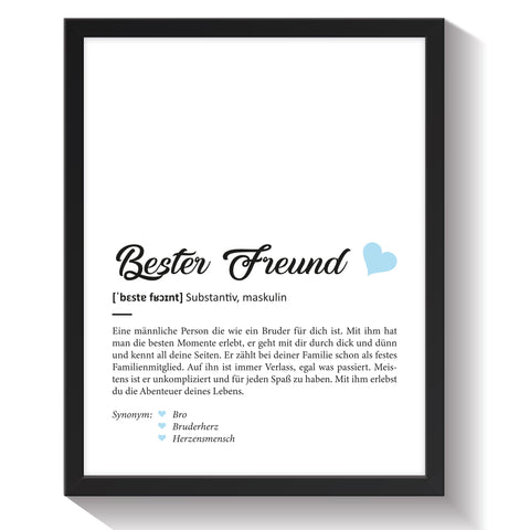 Definition Poster, Kunstdrucke & Worterklärung auf DIN A4 Premium-Foto-Papier