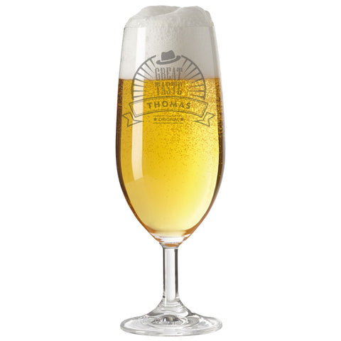 Leonardo Bierglas mit Gravur "Great Taste" mit Namen