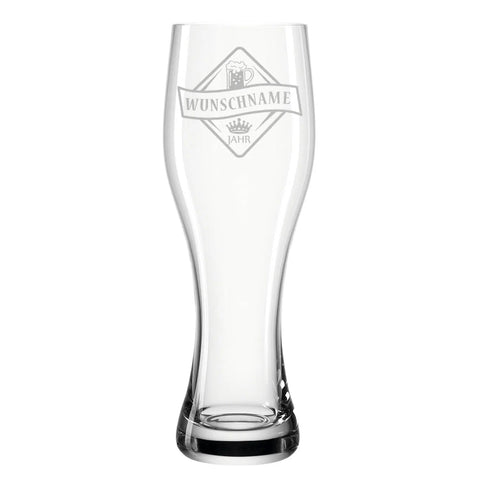 Leonardo Weizenglas mit Gravur "Bierkenner + Wunschname"