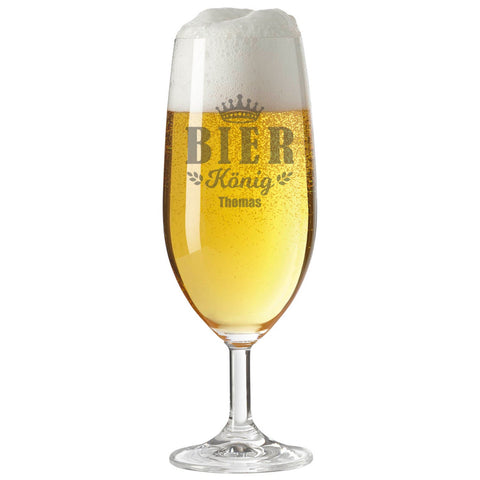 Leonardo Bierglas mit Gravur "Bierkönig V2" mit Namen