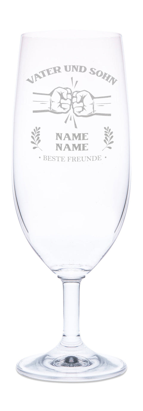 Leonardo Bierglas mit Gravur "Vater und Sohn"