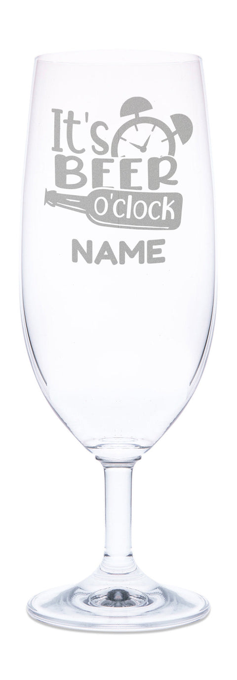 Leonardo Bierglas mit Gravur "It's beer o'clock"