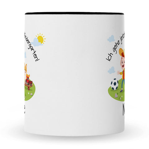 Bedruckte Tasse mit Motiv Ich gehe jetzt in den Kindergarten für Jungen & Mädchen