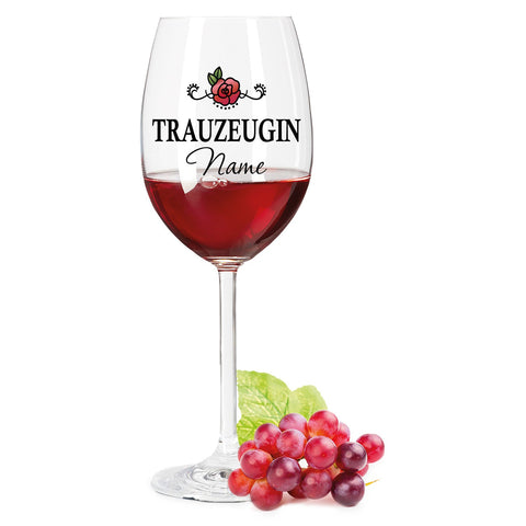 Leonardo Weinglas mit Gravur "Trauzeugin"