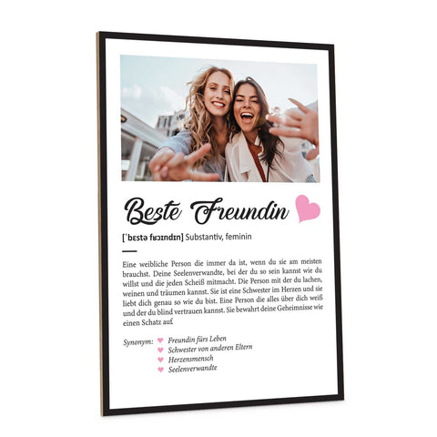 Holzschild Kunstdruck Personalisiert mit Namen & Bild