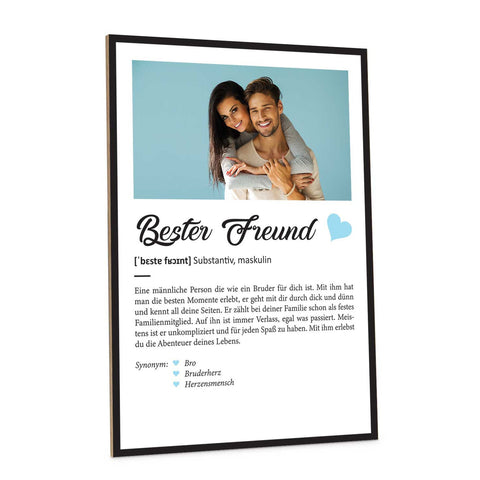 Holzschild Kunstdruck Personalisiert mit Namen & Bild