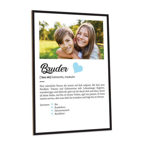 Holzschild Kunstdruck Personalisiert mit Namen & Bild