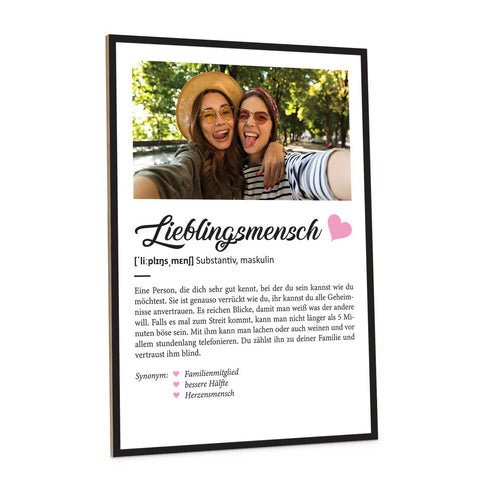 Holzschild Kunstdruck Personalisiert mit Namen & Bild