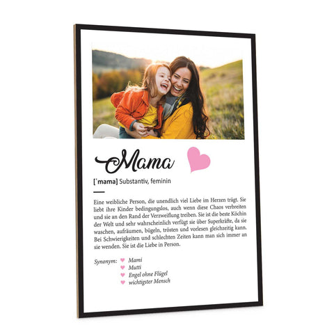 Holzschild Kunstdruck Personalisiert mit Namen & Bild