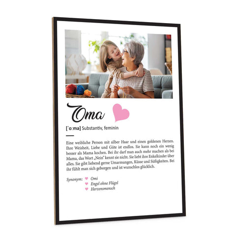 Holzschild Kunstdruck Personalisiert mit Namen & Bild