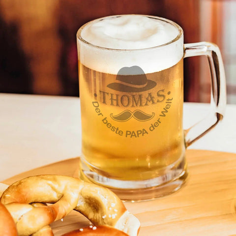 Montana Bierkrug mit Gravur "Der Beste Papa der Welt"
