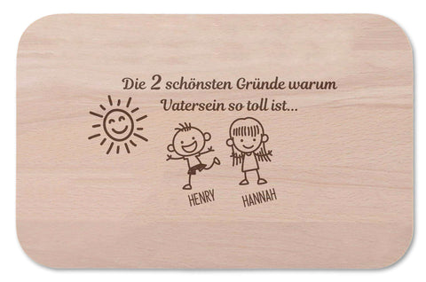 Frühstücksbrettchen Der schönste Grund warum Vater sein so toll ist