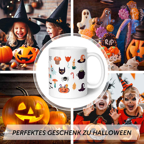 Bedruckte Tasse im Halloween Motive Design