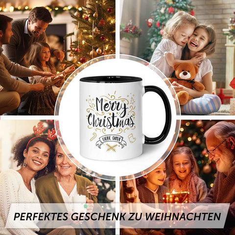 Bedruckte Tasse mit Weihnachtsmotiv im Merry Christmas Liebe Oma Design