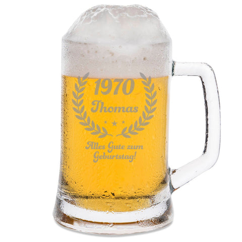 Montana Bierkrug mit Gravur "Geburtstagsbier"