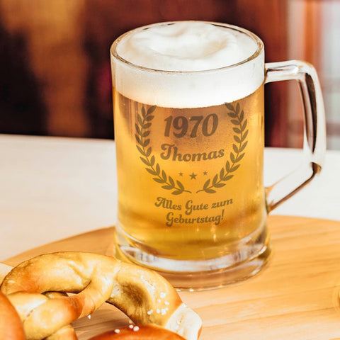 Montana Bierkrug mit Gravur "Geburtstagsbier"