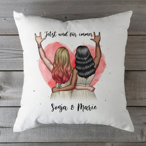 Bedrucktes Kissen mit Konfiguration im Beste Freundin Design