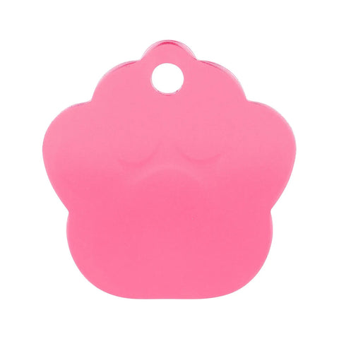 Hundemarke Pfote mit Gravur Rosa