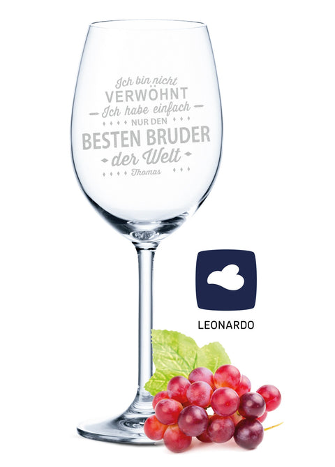 Leonardo Weinglas mit Gravur "Ich bin nicht Verwöhnt"