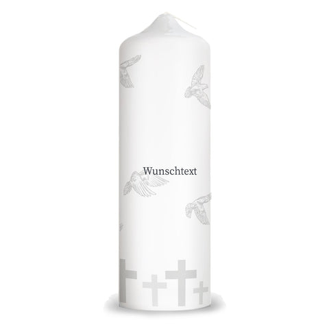 Große Kerze "Vögel" - Trauerkerze mit Namen & Wunschtext