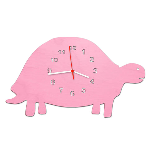 Kinder Wanduhr Schildkröte Rosa