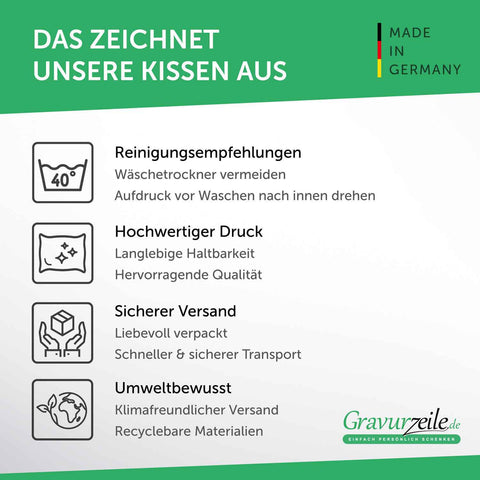 Bedrucktes Kissen mit Motiv Papa Hand
