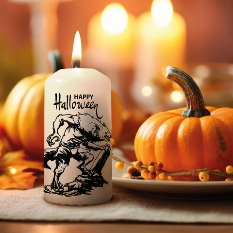 Mała świeczka „Happy Halloween” z imieniem