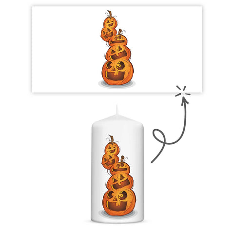 Mała świeca na Halloween „Stos dyni”