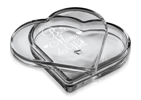 Leonardo Herz Glas Box mit Aufdruck "Beste Mama der Welt"