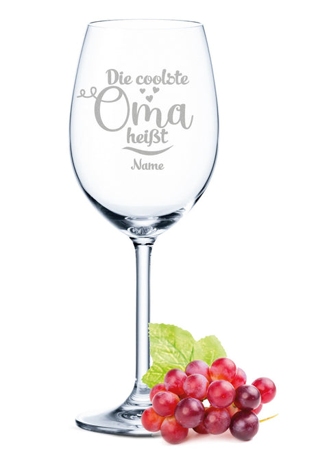 Leonardo Weinglas "Die coolste Oma heißt" + Name