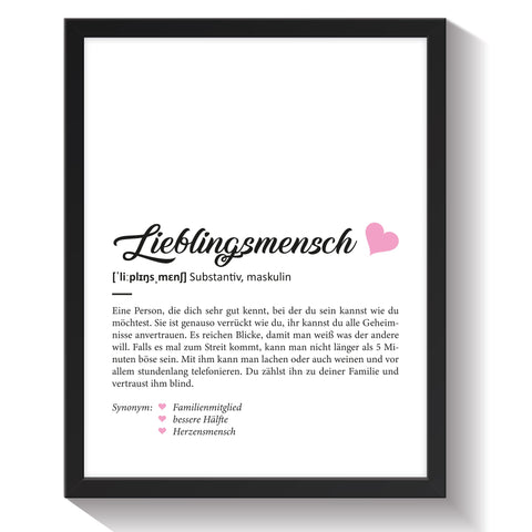 Definition Poster, Kunstdrucke & Worterklärung auf DIN A4 Premium-Foto-Papier