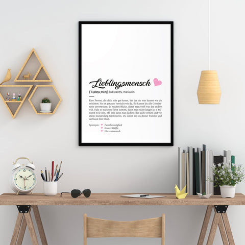 Definition Poster, Kunstdrucke & Worterklärung auf DIN A4 Premium-Foto-Papier