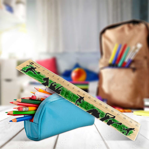 Lineal zur Einschulung im Fußball Design für Kinder aus Holz