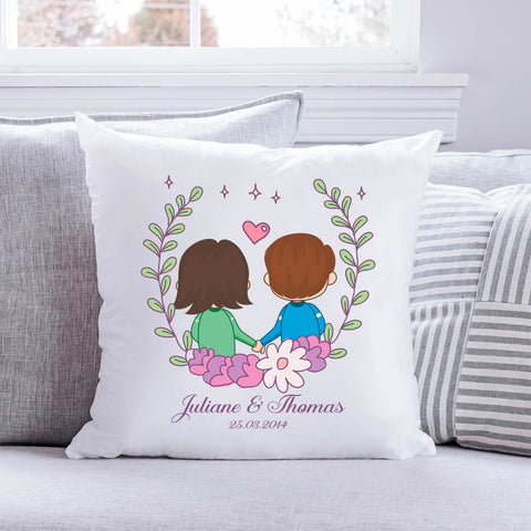 Bedrucktes Kissen mit Motiv "Love Couple"