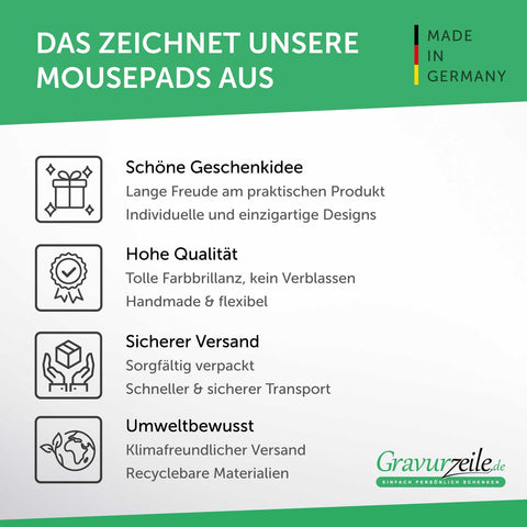 Bedrucktes Mousepad im Wolf Design
