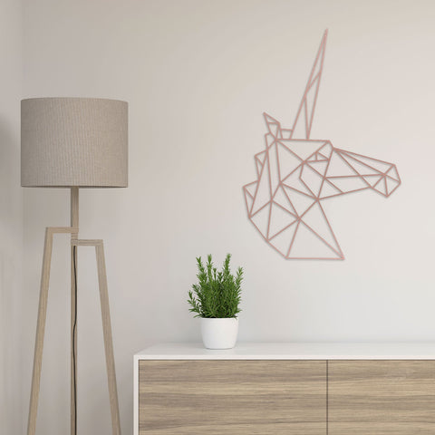 Origami Einhornkopf aus Holz -