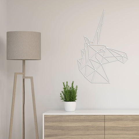 Origami Einhornkopf aus Holz -