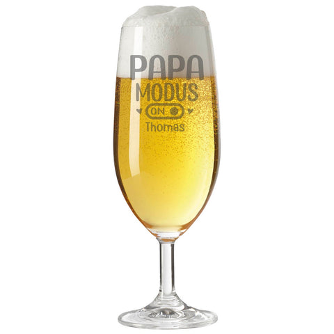 Leonardo Bierglas mit Gravur "Papa Modus" mit Namen