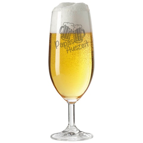 Leonardo Bierglas mit Gravur "Papas Auszeit"