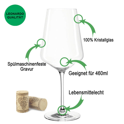 Leonardo Weingläser mit Gravur "Doodle" Design im Set