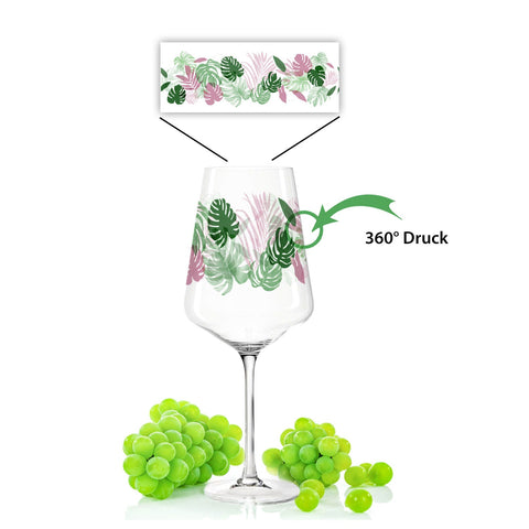 Leonardo Puccini Weingläser mit UV-Druck im Tropical Jungle Design im Set