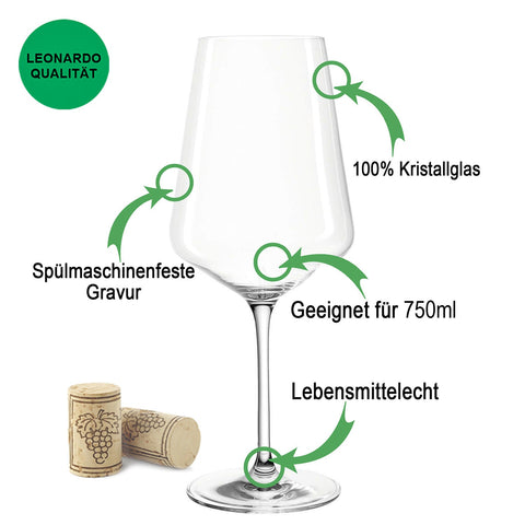 Leonardo Puccini Weingläser 750 ml im Barock Design mit Namen