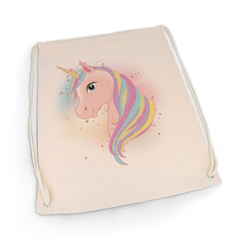 Bedruckter Turnbeutel für Kinder im Einhorn Design