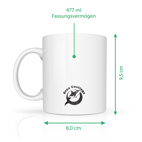Bedruckte Tasse mit Spruch Engel ohne Flügel