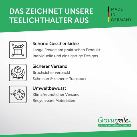 Teelichthalter mit Gravur aus Holz für Mama - Mamas sind wie Kerzen - Persönliches Geschenk für