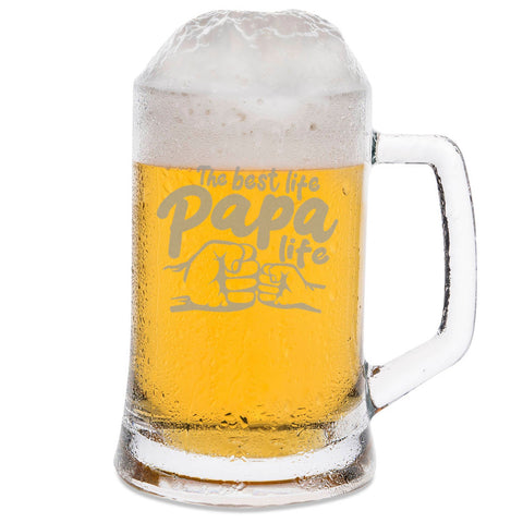 Montana Bierkrug mit Gravur "The best life Papa life"