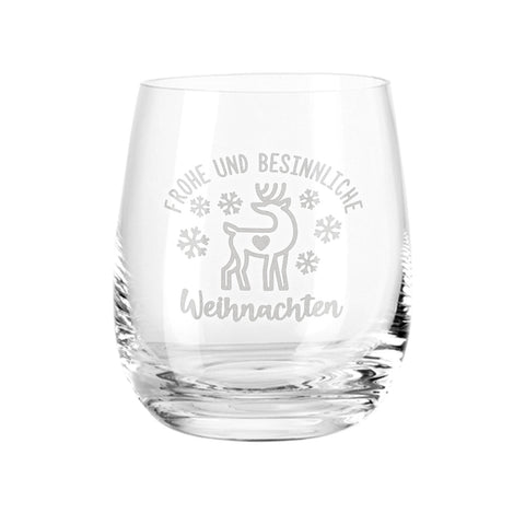 Teelicht mit Gravur - Weihnachtsdeko - Frohe und besinnliche Weihnachten